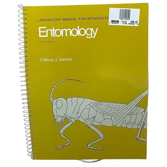 Laboratory Manual for Introductory Entomology - Third Edition 1974 ring bound
